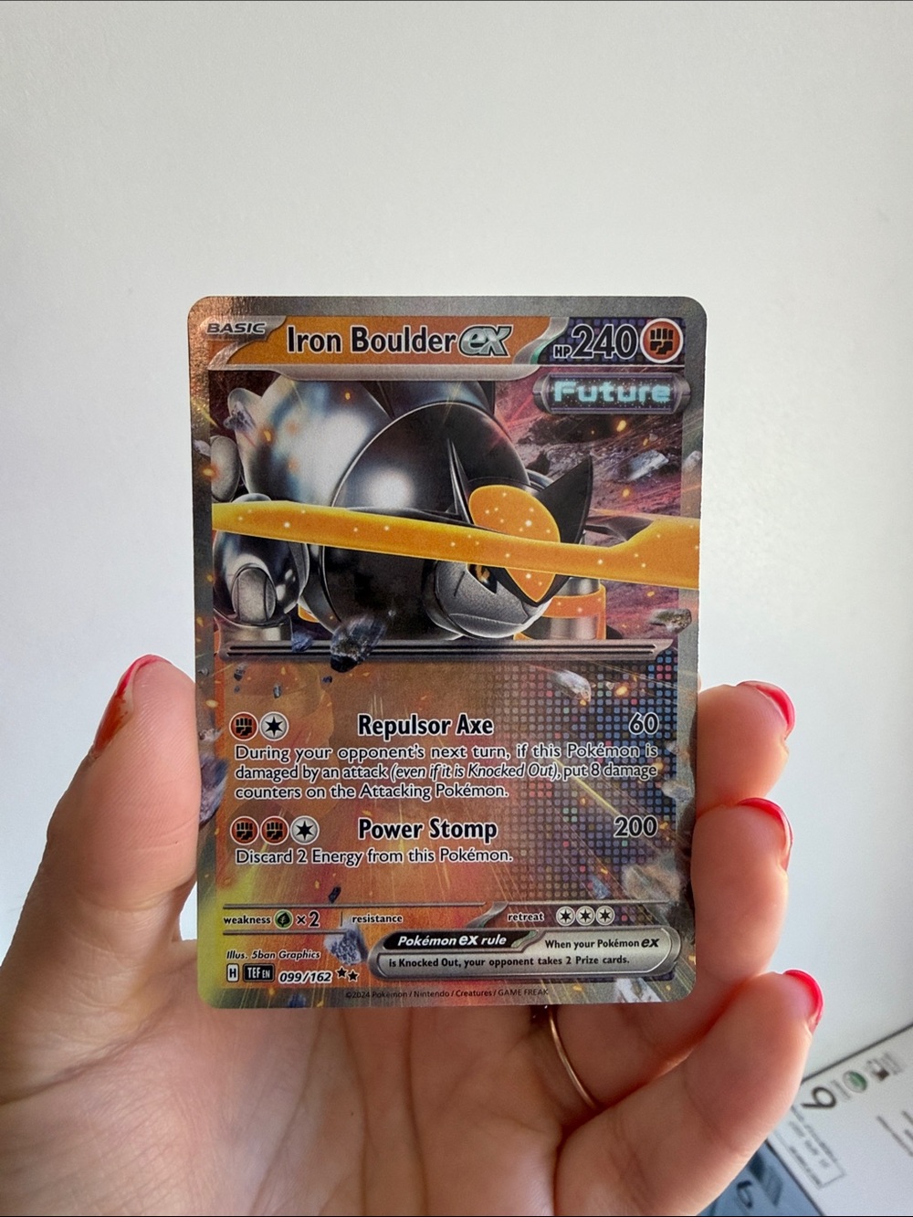 Iron Boulder EX 099/162 Pokémon Card Temporal Forces